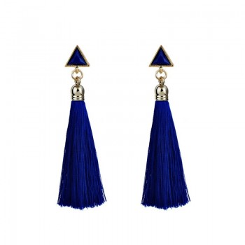 New Fashion Long Fringe Tassel Earrings 2019 Resin Stone Drop Earrings 4 Colors Bohemian Vintage Ethnic Jewelry Gift For Women
