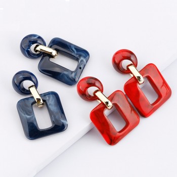 AENSOA Acrylic Large Hollow Out Drop Earring Fashion Geometric Dangle Earrings Ladies Party Jewelry for Women Wholesale brinco