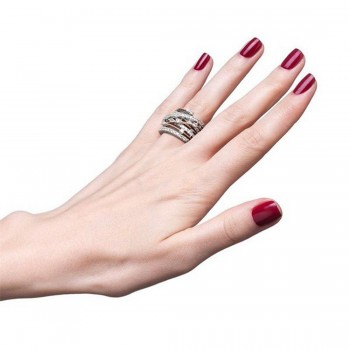 New Arrival Silver Rose Gold Zircon Stone Rings for Women Fashion Jewelry Engagement Wedding Ring