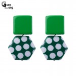 GuanLong Vintage Big Acrylic Drop Earrings for Women 2018 New Resin Spot Summer Earrings Fashion Jewelry Long Dangle Brincos