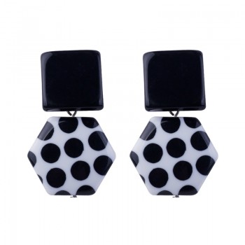 GuanLong Vintage Big Acrylic Drop Earrings for Women 2018 New Resin Spot Summer Earrings Fashion Jewelry Long Dangle Brincos