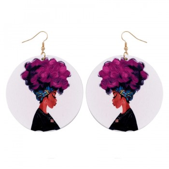 YULUCH 1 Pair Retail Natural African Wooden Earring Handmade African Woman Wooden Earrings Personalized Style For Girls Latest