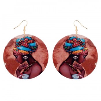 YULUCH 1 Pair Retail Natural African Wooden Earring Handmade African Woman Wooden Earrings Personalized Style For Girls Latest