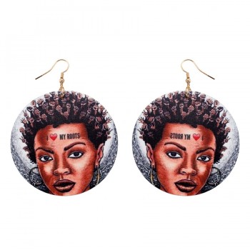 YULUCH 1 Pair Retail Natural African Wooden Earring Handmade African Woman Wooden Earrings Personalized Style For Girls Latest