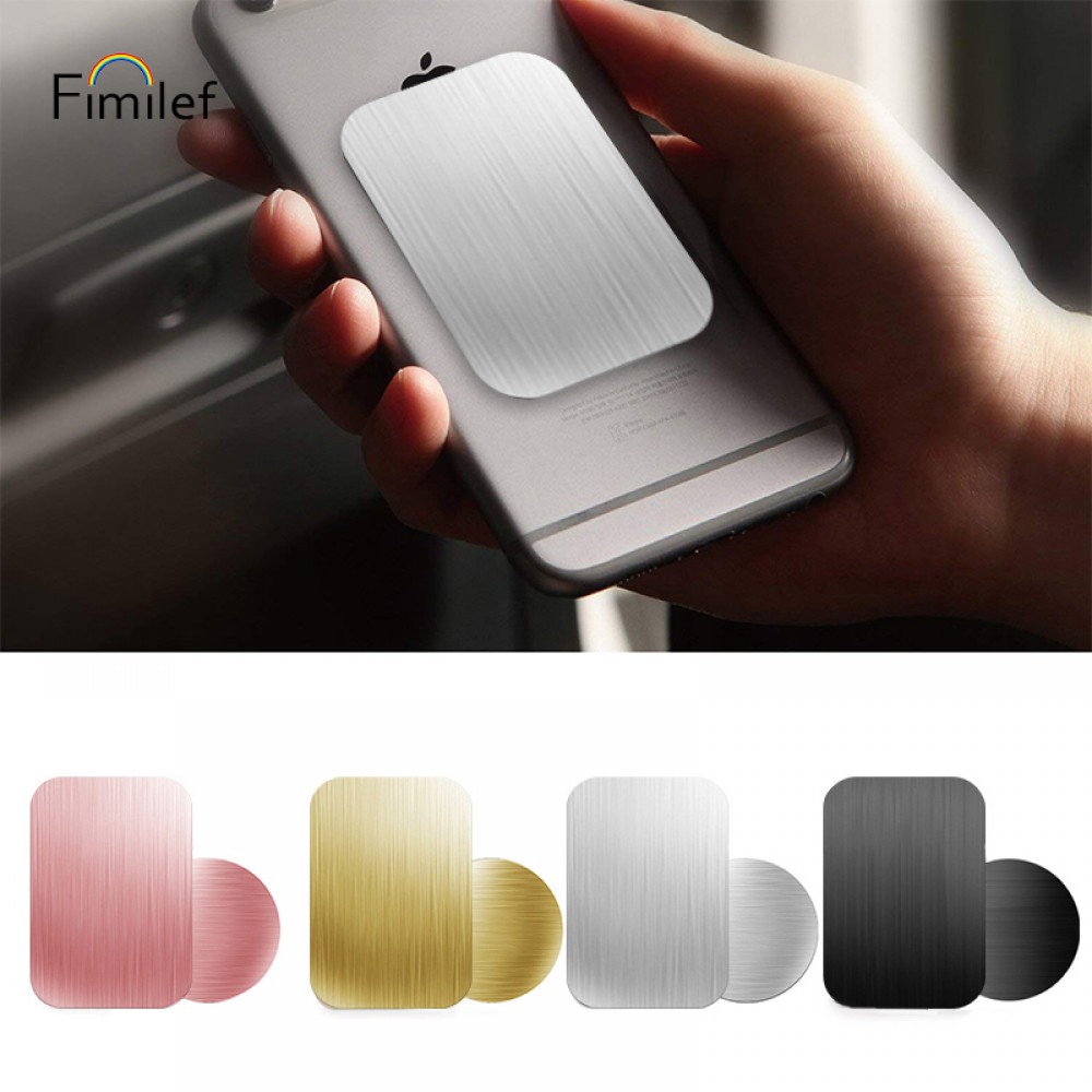 Universal Replacement Metal Plate With Adhesive for Magnetic Car Mount Phone Holder Magnet Stand Roundamp;Square Drawing Iron Sheet