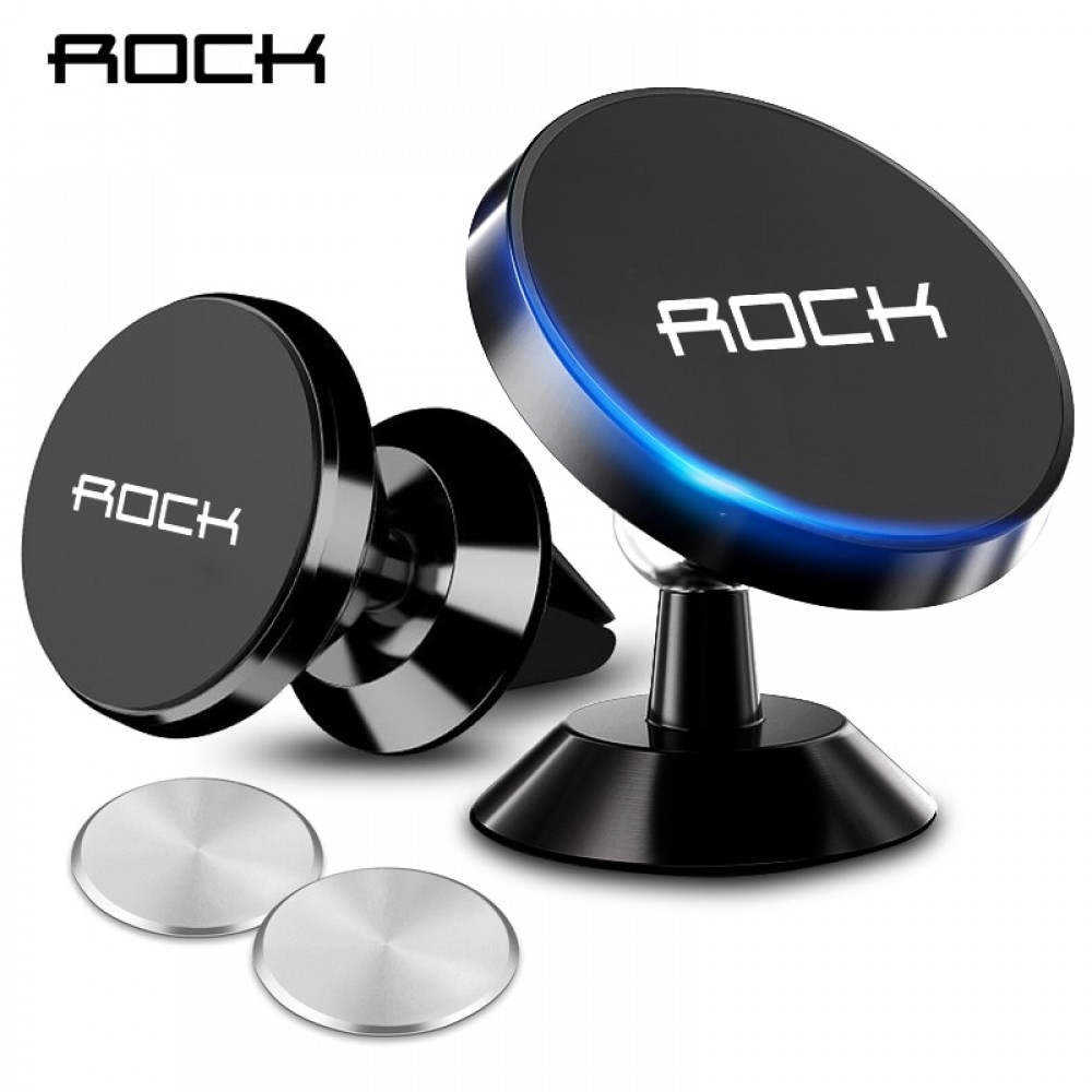 Rock Update Magnetic Car Phone Holder Stand For iphone XS XR X 8 7 Samsung S9 S8 Air Vent Dashboard Cell Phone GPS PDA Mount