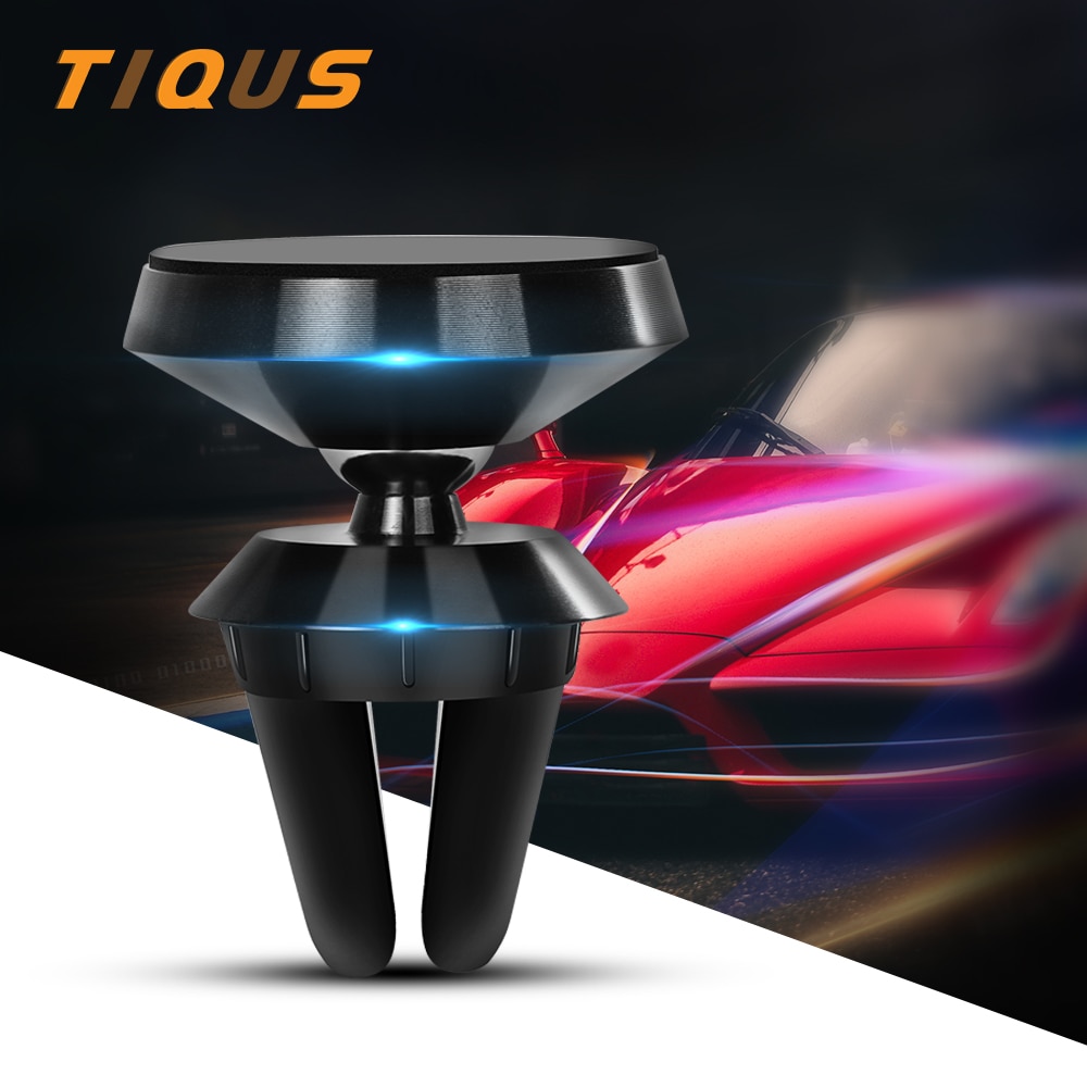 TIQUS Phone Car Holder For iPhone X 7 8 6 Magnetic 360 Degree Air Vent Mount Magnet Mobile Universal Car Holder For Samsung S8