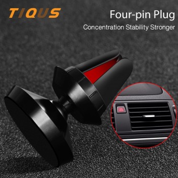 TIQUS Phone Car Holder For iPhone X 7 8 6 Magnetic 360 Degree Air Vent Mount Magnet Mobile Universal Car Holder For Samsung S8