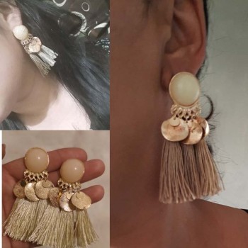 Crazy Feng Boho Tassel Earrings For Women 2018 Fashion Statement Jewelry Sequins Opal Drop Earrings Pendientes oorbellen Bijoux
