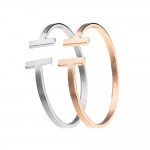DICAYLUN women stainless steel bangle C cuff bangles silver open bracelet T charms t bracelet
