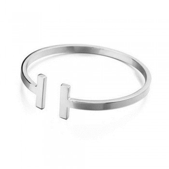 DICAYLUN women stainless steel bangle C cuff bangles silver open bracelet T charms t bracelet