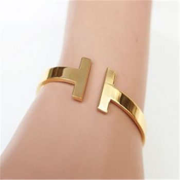 DICAYLUN women stainless steel bangle C cuff bangles silver open bracelet T charms t bracelet