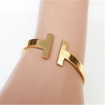 DICAYLUN women stainless steel bangle C cuff bangles silver open bracelet T charms t bracelet