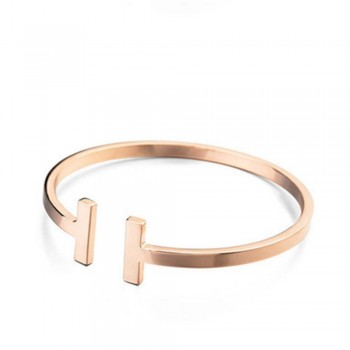 DICAYLUN women stainless steel bangle C cuff bangles silver open bracelet T charms t bracelet