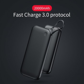 Baseus 20000mAh Power bank Quick Charge 3.0 USB Powerbank QC3.0 Fast External Battery Charger Dual USB Type C Portable Charger