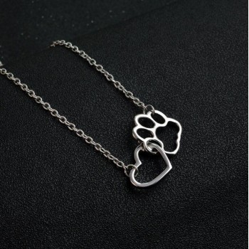 Jisensp Hollow Pet Paw Footprint Bracelets Shellhards Cute Animal Tassut Cat Dog Love Heart Charm Bracelet for Women pulseras