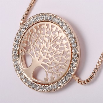 2018 New pulseira mujer moda Clear Crystal Gold Charm Bracelets Bangles For Women Tree of Life Adjustable Bracelet Jewelry Gift