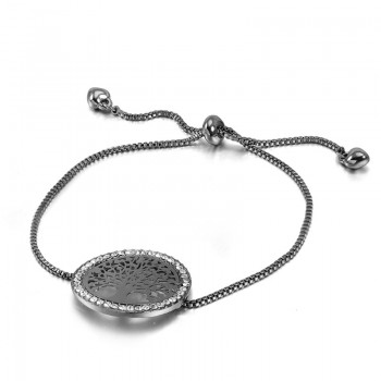 2018 New pulseira mujer moda Clear Crystal Gold Charm Bracelets Bangles For Women Tree of Life Adjustable Bracelet Jewelry Gift