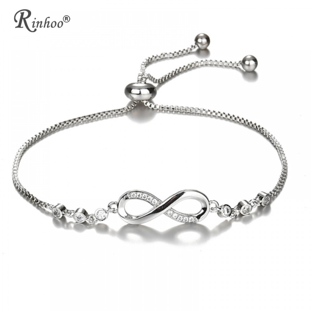 RINHOO Cubic Zirconia Tennis Infinity Friendship Bracelet amp; Bangles For Women Gifts Fashion Wedding Jewelry Pulseras Mujer