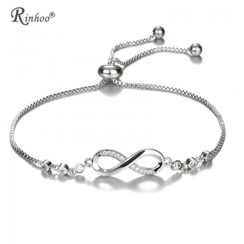 RINHOO Cubic Zirconia Tennis Infinity Friendship Bracelet amp; Bangles For Women Gifts Fashion Wedding Jewelry Pulseras Mujer
