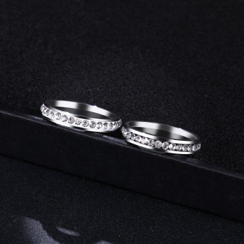 CACANA  Stainless Steel Rings For Women Small CZ  Surround Fashion Jewelry Wholesale NO.R19