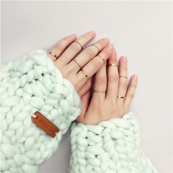 10PCS/SET 2018 Fashion Simple Design Vintage Gold Silver Color Joint Rings Sets for Women Jewelry J7213