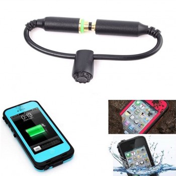 Waterproof 3.5mm AUX Headphone Smart Phone Cable Adapter With Seal Cover Plug