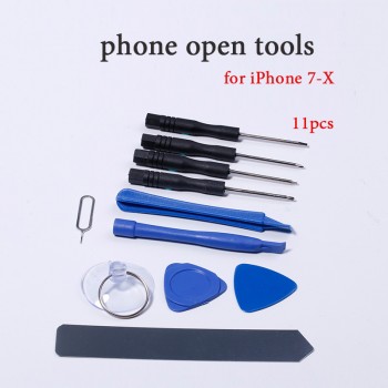 11pcs in 1 Phone Repairing Maintenance Tool kit Set for iPhone 6 Plus 4s 5 5c 5s 6s 7 8 X Touch Screen Opener Mobile Phone Tools