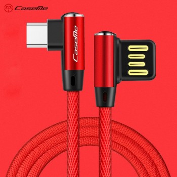 CaseMe Elbow Micro USB Cable High Speed Double Side 90 Degree Cable Fast Charging Date Line for Samsung for Xiaomi Android Phone