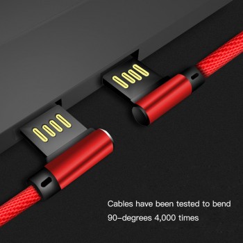 CaseMe Elbow Micro USB Cable High Speed Double Side 90 Degree Cable Fast Charging Date Line for Samsung for Xiaomi Android Phone