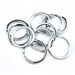 New Shiny 50Pcs/Pack Metal Key Holder Split Rings Keyring Keychain Keyfob Accessories 1.5*25MM
