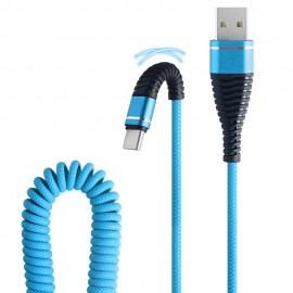2018 personality spring Type-C Fish Tail Spring Durable Cable Data Fast Charging For Smart Phone