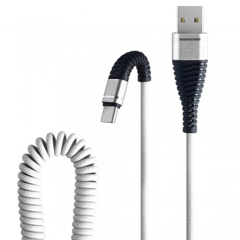 2018 personality spring Type-C Fish Tail Spring Durable Cable Data Fast Charging For Smart Phone