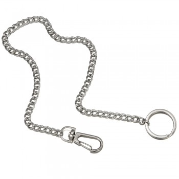 38cm Long Metal Keyring Keychain Silver Chain Hipster Pant Jean Key Wallet Belt Ring Clip Mens HipHop Jewelry Free shipping