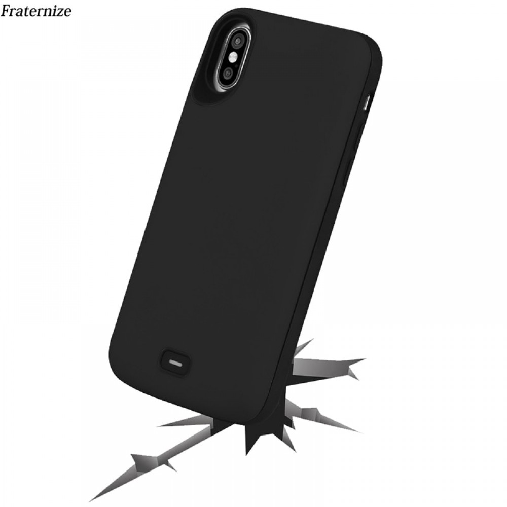 Liquid silicone Battery Charger Case For iPhone X XS Max XR External Power Bank Charging Case Soft ShockProof Charger Back Cover
