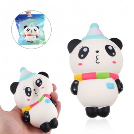 2018 New Cute Cartoon Christmas Panda Squishy Jumbo Slow Rising Phone Strap Soft Squeeze Kawaii Charms Cake Ice Cream Kid Gifts