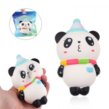 2018 New Cute Cartoon Christmas Panda Squishy Jumbo Slow Rising Phone Strap Soft Squeeze Kawaii Charms Cake Ice Cream Kid Gifts