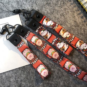 New Years Lucky Cat Lanyard Neck Strap for keys ID Card Lucky Pig Mobile Phone Straps for Huawei USB Badge Holder DIY Hang Rope