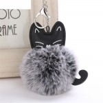 OTOKY Hot Sale 1pc 8CM Cute Cat Keychain Pendant Women Key Ring Holder Pompoms Key Chains For Gift Dropshipping Mar16