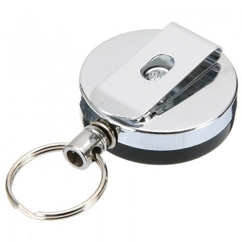 1pc Portable Outdoor Safety Key Chain Classic Retractable Recoil Belt Clip Rope Keyring Fashion Jewelry Accessories Shellhard