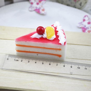 Squishies Cute Triangle Cake Squishy Slow Rising Soft Squeeze Stuffed Kids Toys Mobile Phone Straps Funny Pressure Release Gift