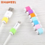 HAWEEL Headphone Wire Data Protection Cover Winder Cord Wrap Organizer, Random Color Delivery