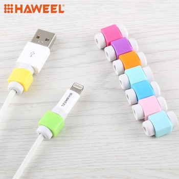 HAWEEL Headphone Wire Data Protection Cover Winder Cord Wrap Organizer, Random Color Delivery