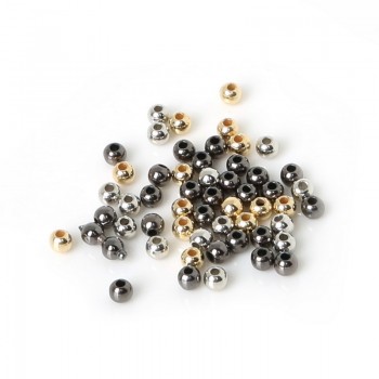4 6 8 10 12mm 30-300pcs Gold/Silver/Gun-Metal Plated CCB Round Seed Spacer Beads For Fashion Jewelry making DIY BSE009