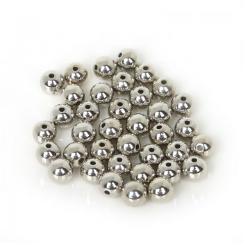 4 6 8 10 12mm 30-300pcs Gold/Silver/Gun-Metal Plated CCB Round Seed Spacer Beads For Fashion Jewelry making DIY BSE009