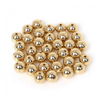 4 6 8 10 12mm 30-300pcs Gold/Silver/Gun-Metal Plated CCB Round Seed Spacer Beads For Fashion Jewelry making DIY BSE009