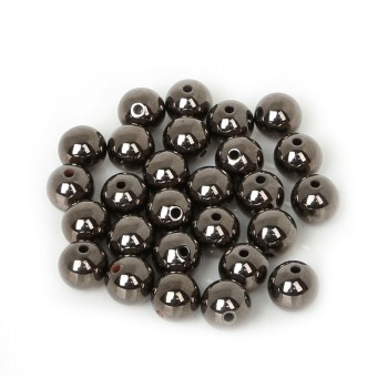 4 6 8 10 12mm 30-300pcs Gold/Silver/Gun-Metal Plated CCB Round Seed Spacer Beads For Fashion Jewelry making DIY BSE009