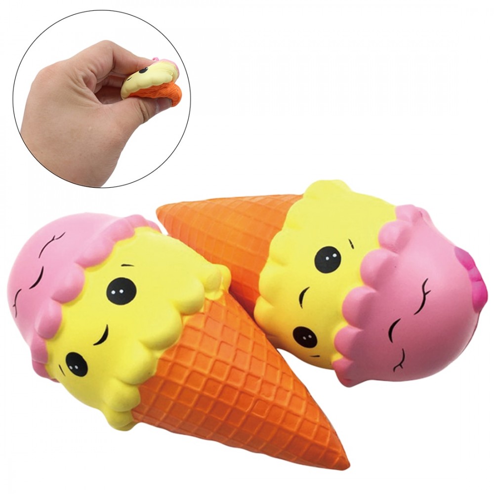 Big Jumbo Cute Kawaii Ice Cream Squishy Squeeze Squishi Squshy Toy Slow Rising for Adults Relieves Stress Anxiety Decoration