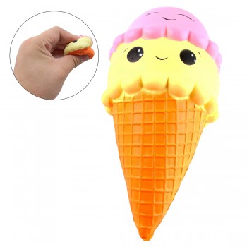 Big Jumbo Cute Kawaii Ice Cream Squishy Squeeze Squishi Squshy Toy Slow Rising for Adults Relieves Stress Anxiety Decoration