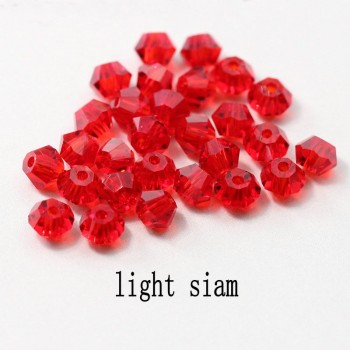Buy 1 and get 1 free total 200pcs Colorful 4mm Bicone Crystal Beads Glass Beads Loose Spacer Beads bracelet Jewelry Making DIY